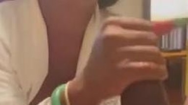 Side chick giving married man dick massage