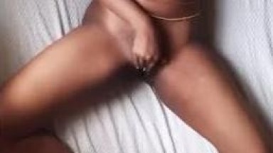 Horny milf records herself watching porn and masturbating